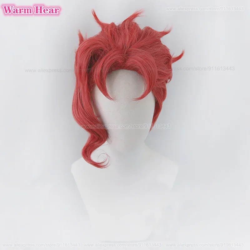 Anime Cosplay Red Hair - Noriaki Kakyoin Sentetik Unisex 30 cm