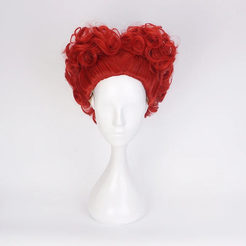 Anime Cosplay Red Hair - Alice Kırmızı Kraliçe Cosplay Peruk Kalplerin