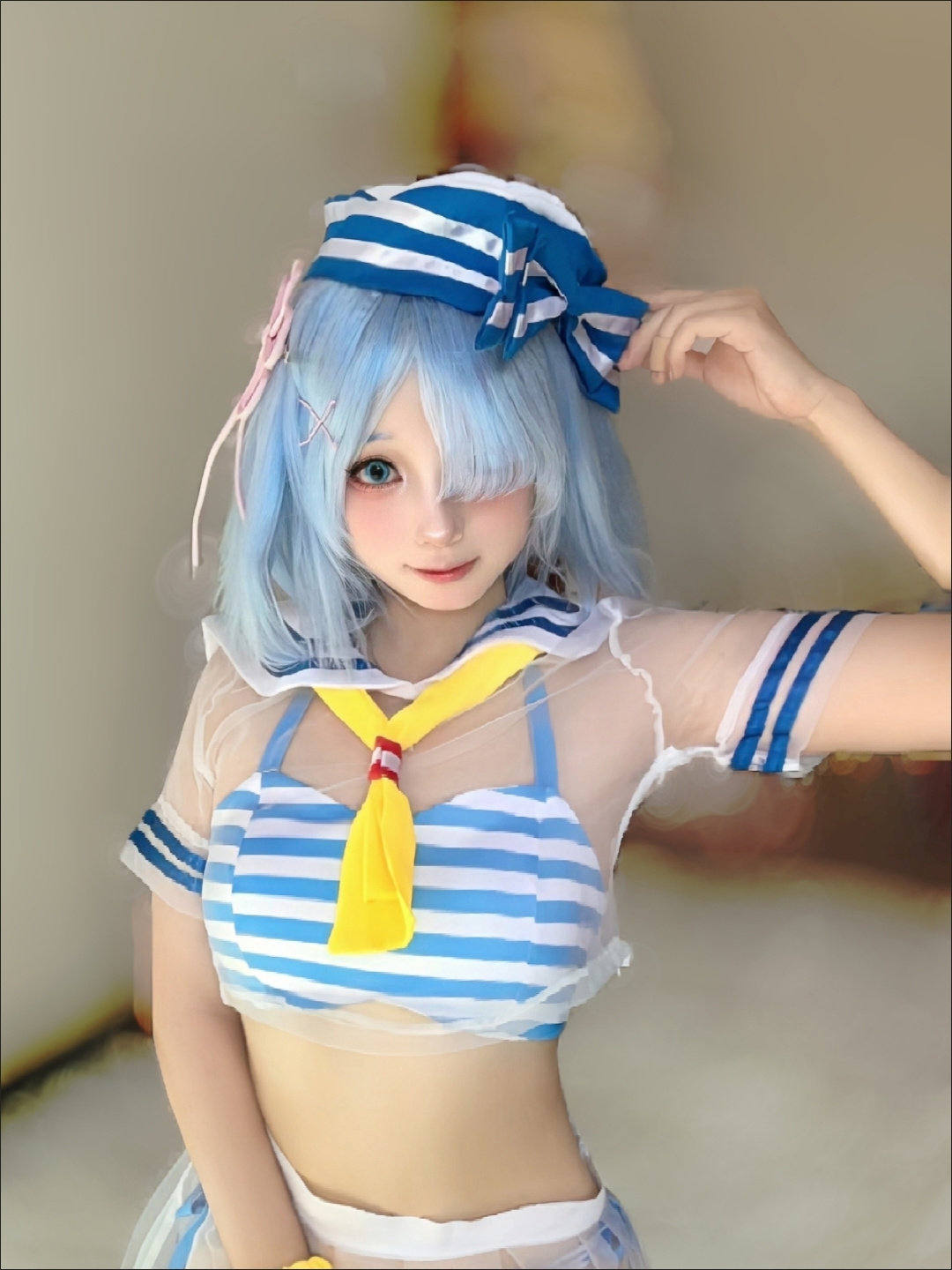 Anime Cosplay Re Zero - Re:Zero Rem Cosplay Kostümü - Anime