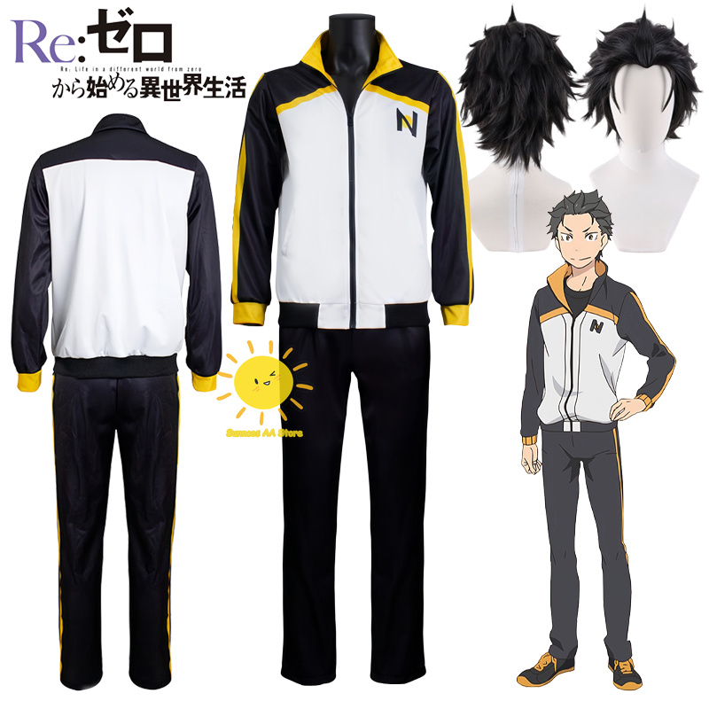 Anime Cosplay Re Zero - Anime Natsuki Subaru Cosplay Re: sıfır