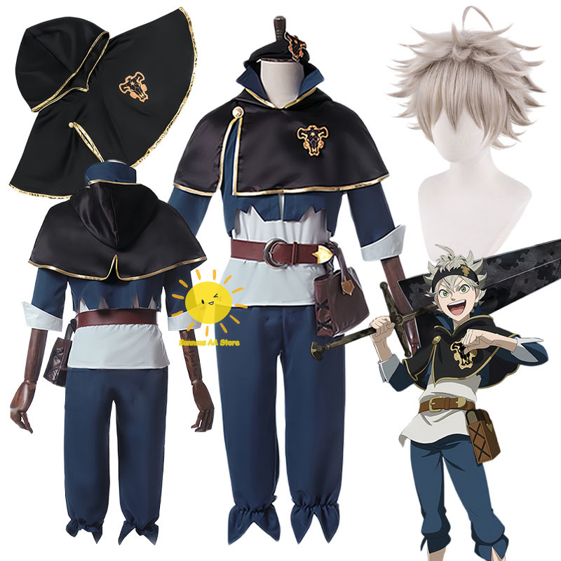 Anime Cosplay Male - Anime Siyah Yonca Cosplay Asta Cosplay