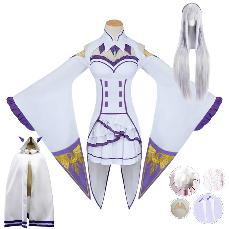 Emilia Cosplay Re: Sıfırdan Ba - Anime Cosplay Re Zero incelemesi ve fiyatı