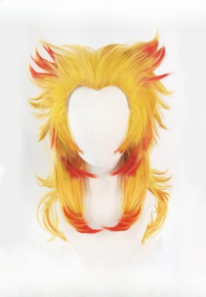 Rengoku Kyoujurou Peruk Kimets - Anime Cosplay Red Hair incelemesi ve fiyatı